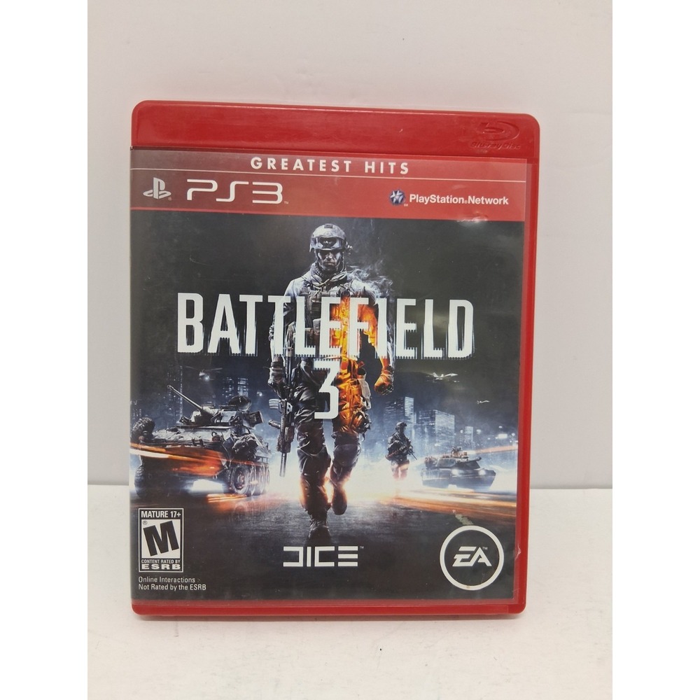 Battlefield 3 Greatest Hits Sony PS3 PlayStation 3 Game DICE EA 2011 Red Case